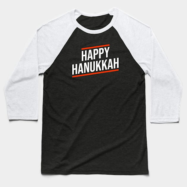 Happy Hanukkah Baseball T-Shirt by Printnation